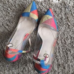 Multicolor Geometric Women's Shoes